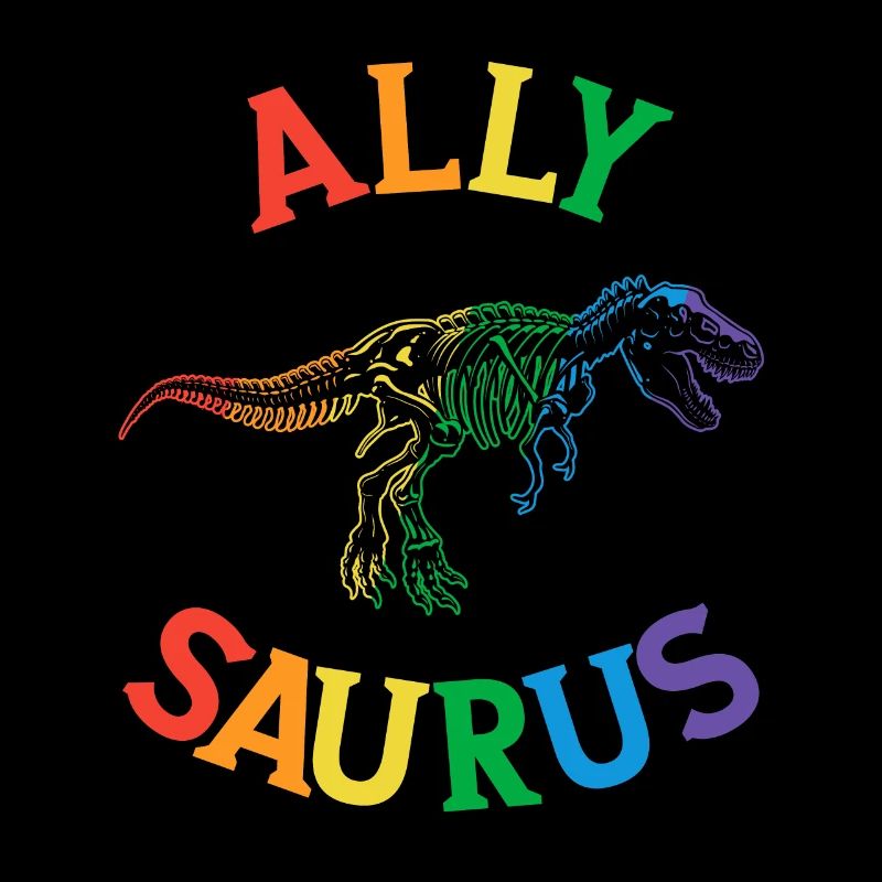 Allysaurus LGBT Shirt Dinosaur Rainbow Flag Pride