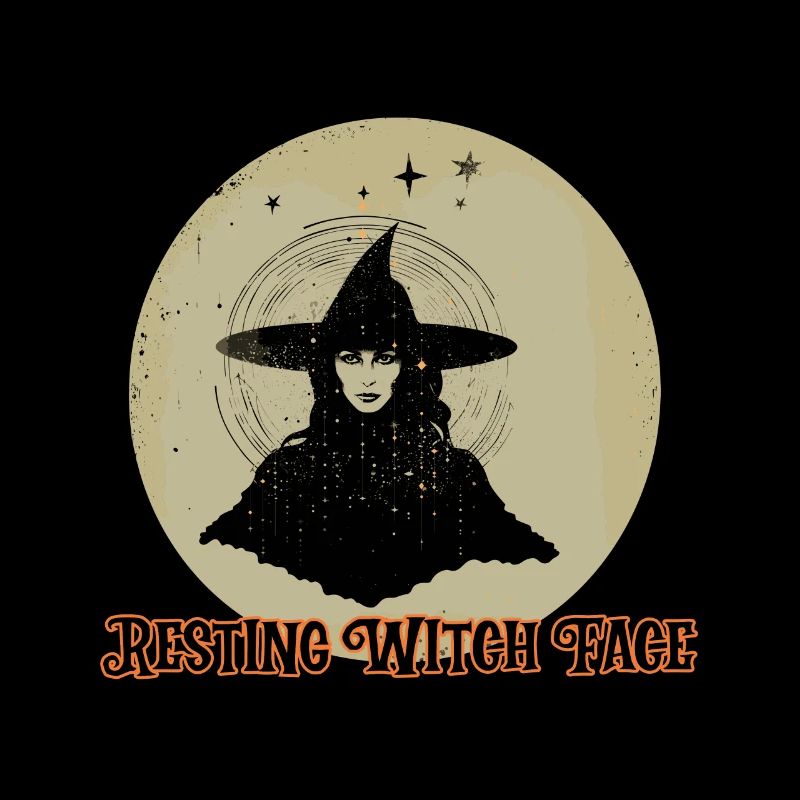 Sorcière, visage de sorcière au repos