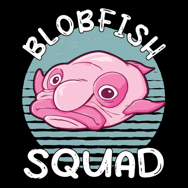 Costume de Blobfish - Visage de poisson Blob laid -