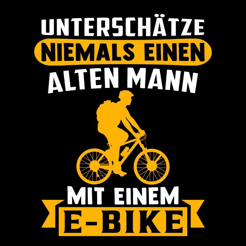 alten mann mit einem e-bike