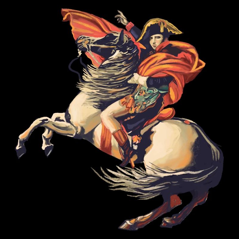 Napoleon Bonaparte mit Pferd, Kunst, Gemälde Alpen