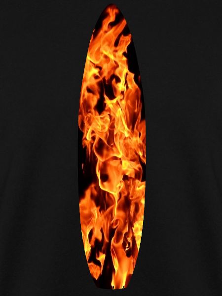 Surfboard in Flammen