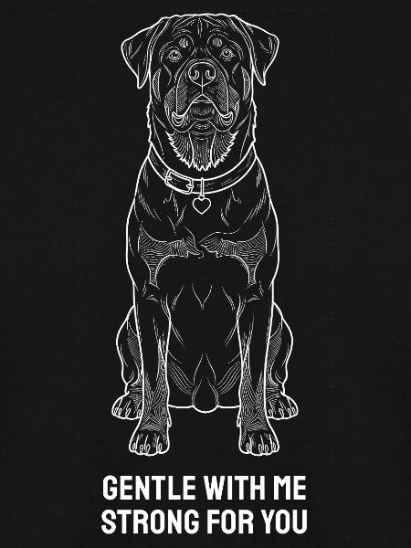 Gentle Rottweiler Lineart Design