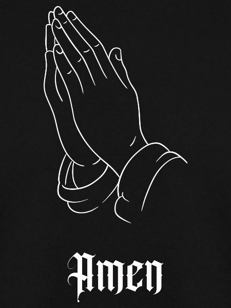 Betende Hände im Gothic-Stil