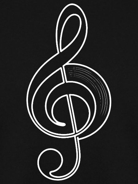 Notenschlüssel Linienkunst