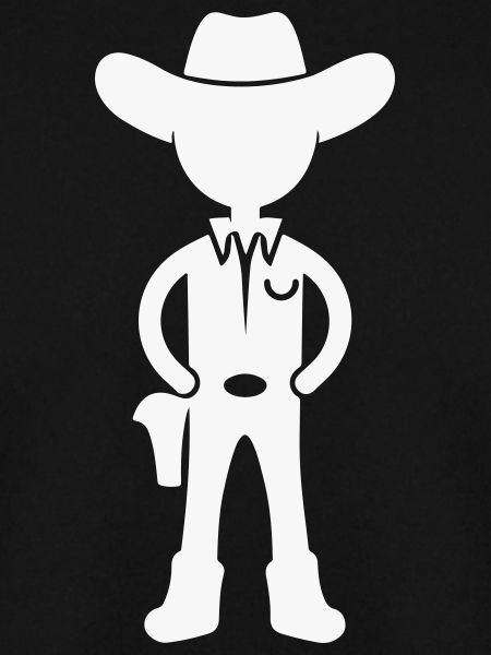Rancher Silhouette im Westernlook