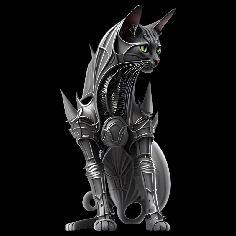 Chat en armure biomécanique