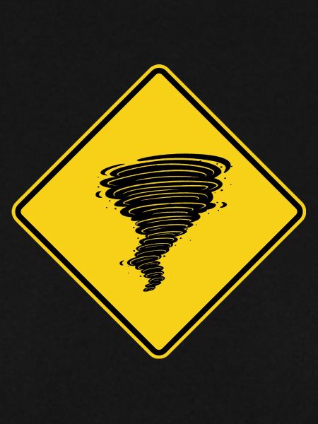 Tornado warning sign