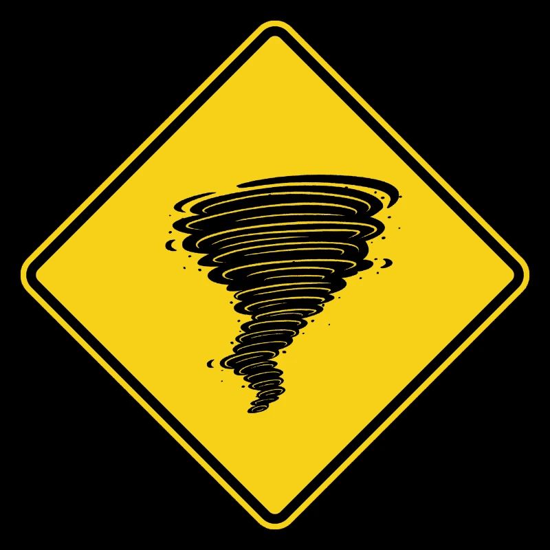 Tornado warning sign