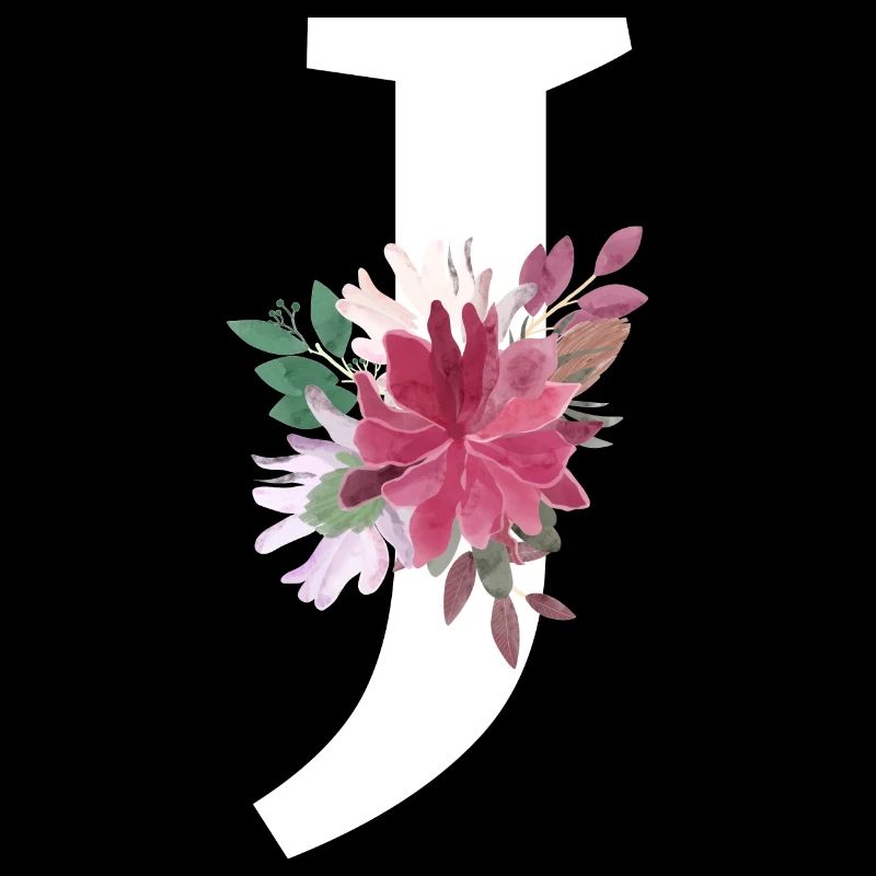 Buchstabe j blumig