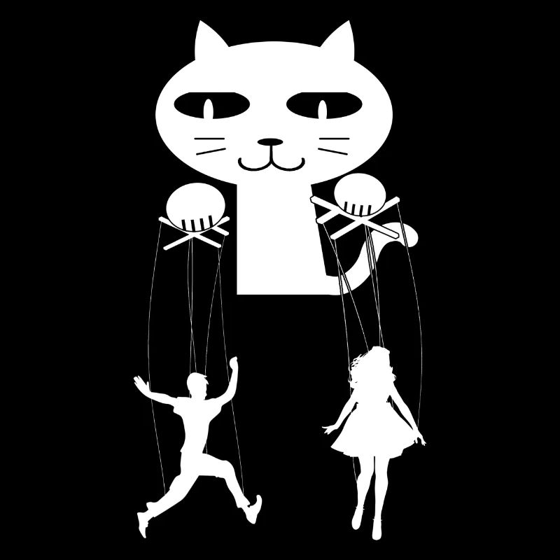Chat drôle comme marionnettiste