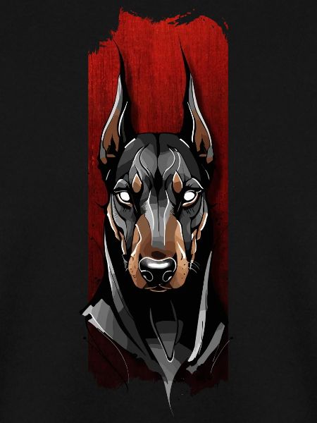 Vigilant Stare: Doberman's Gaze