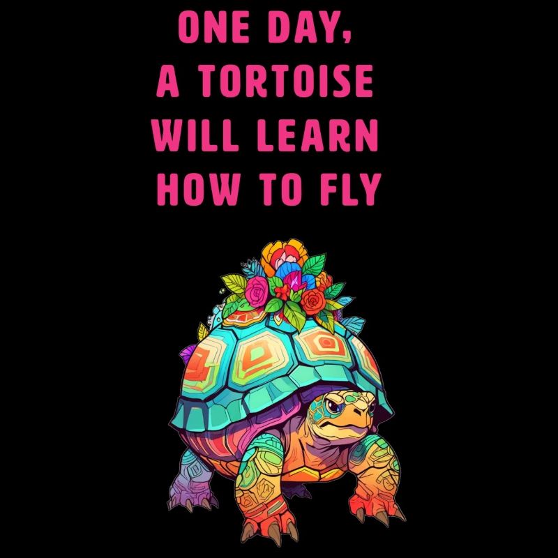 Eines Tages wird eine Schildkröte das Fliegen lernen