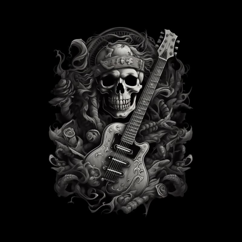 Skeleton guitarist
