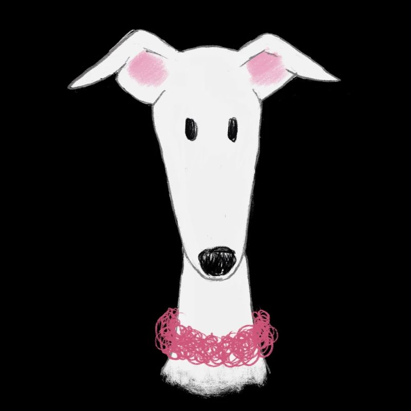 Windhund mit Halsband