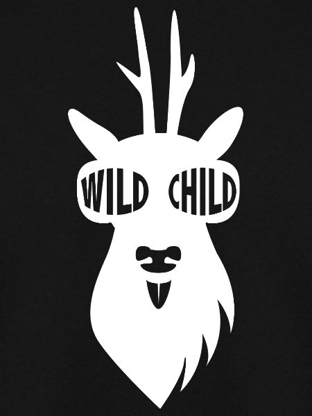 Wilder Reh-Boy mit Sonnenbrille - weiß