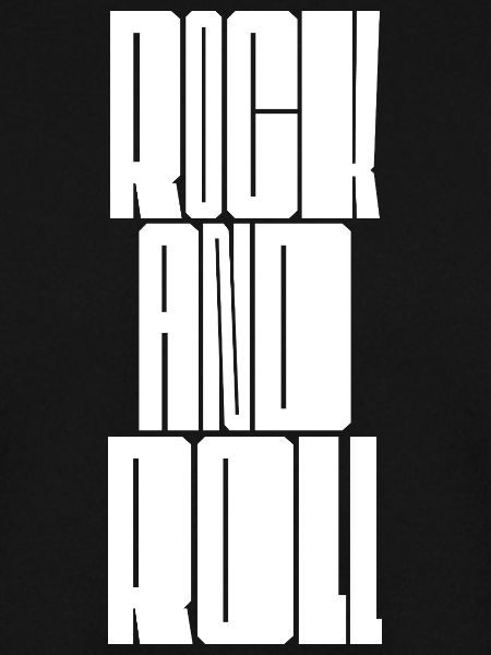 Rock'n'Roll-Fettblocktypografie