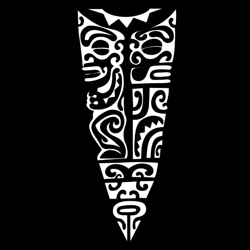 Maori Brust Logo 109 Weiß