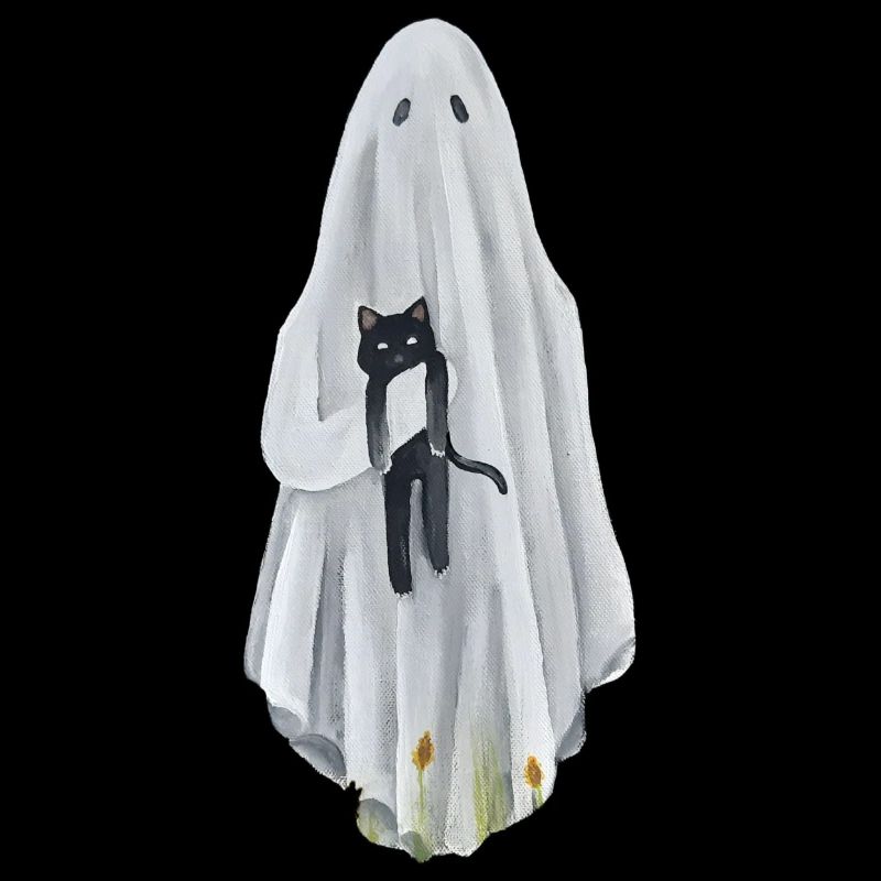 Geist mit Katze