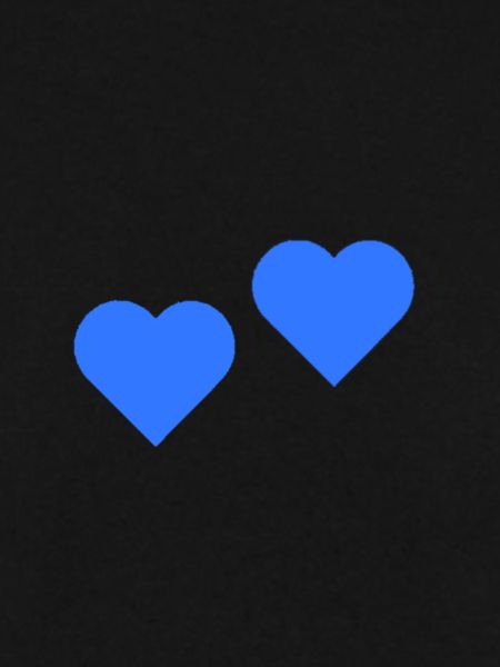 2 Herzen blau