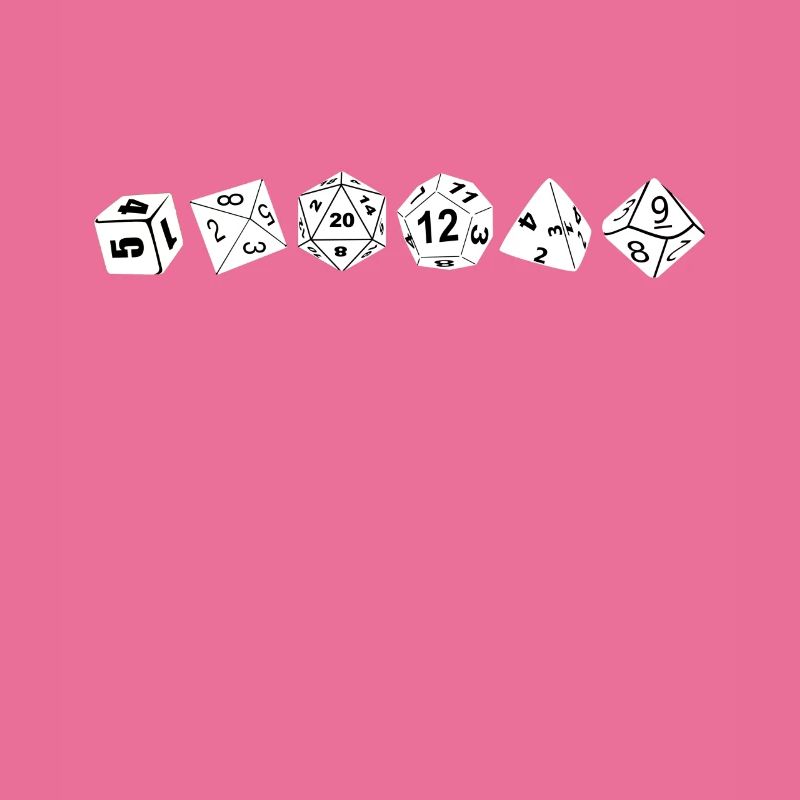 RPG Cube Dice Dragons CUBE CHAIN Chemise