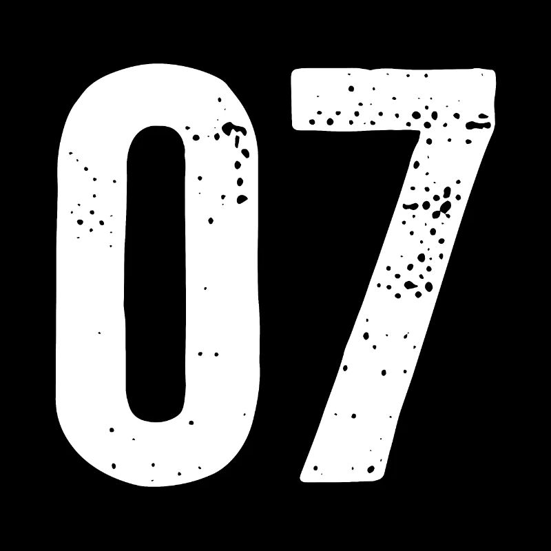 07 Numbers White