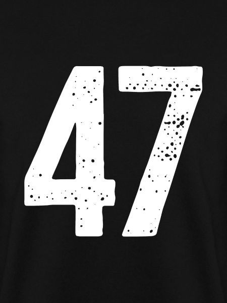 47 Numbers White