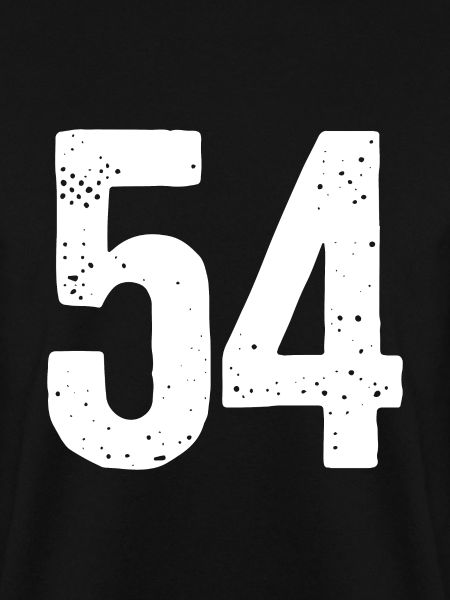 54 Numbers White