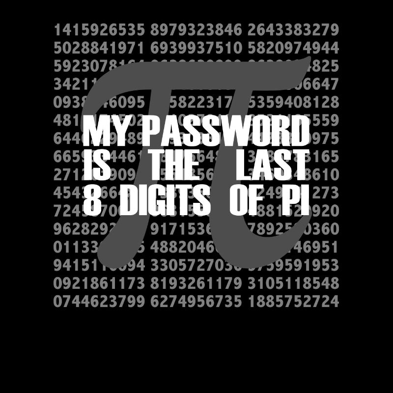 My Password is Pi Funny Math Saying