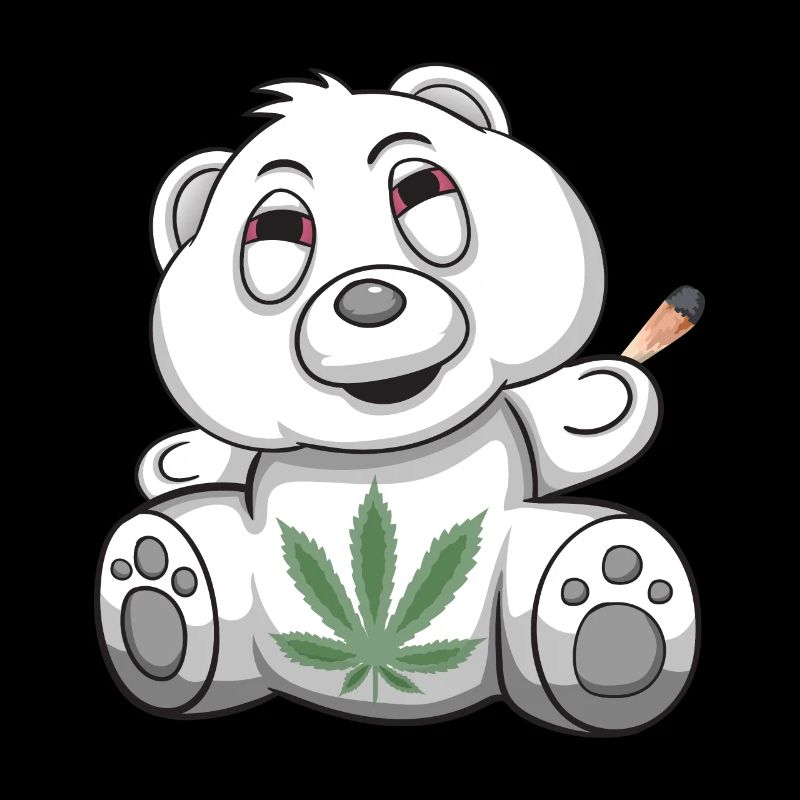 Teddy Bear Kiffer Bearchen Kiffen Gras Mauvaises herbes