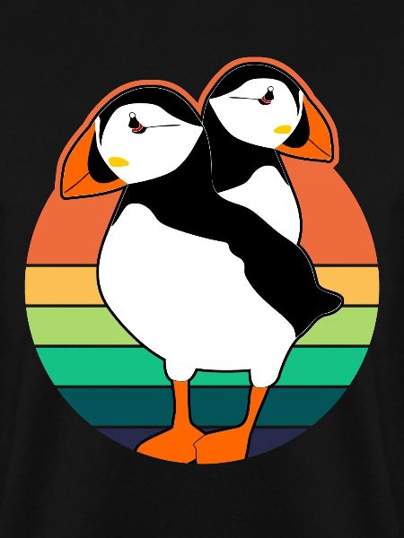 Puffin Puffins Retro Birds