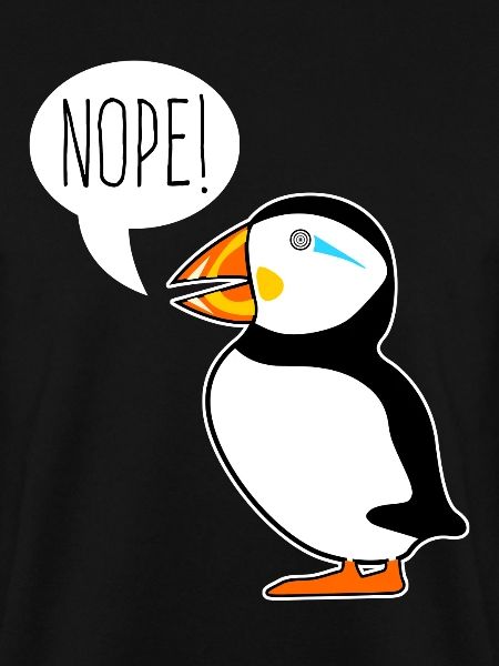 Puffin Nope funny puffin