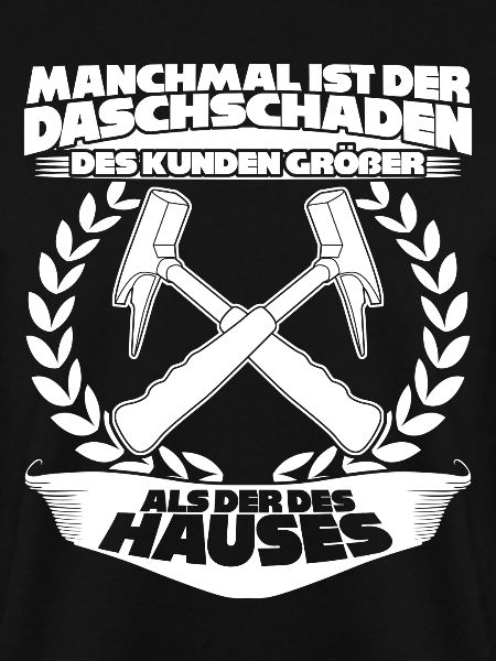 Dachdecker Witz mit Dachschaden