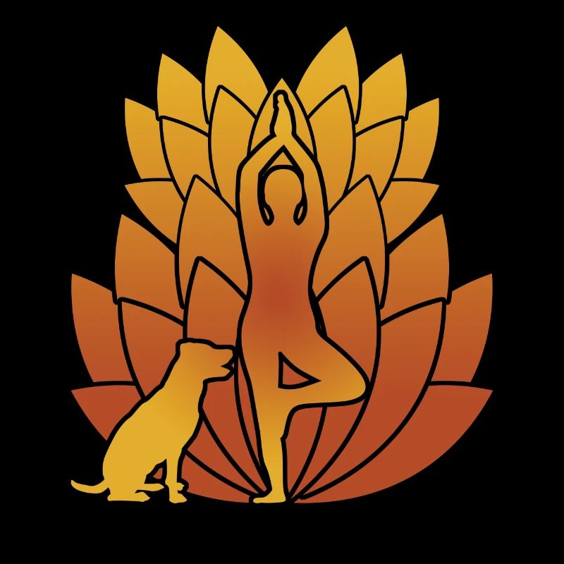 Chien de Yoga Fleur de Lotus