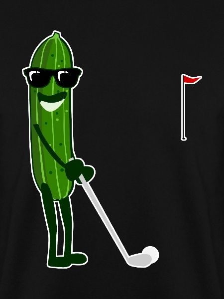 Gurke spielt Golf Gurken