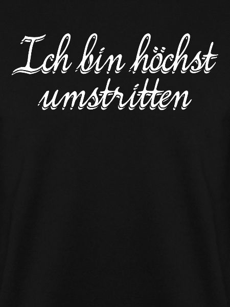 Ich bin höchst umstritten