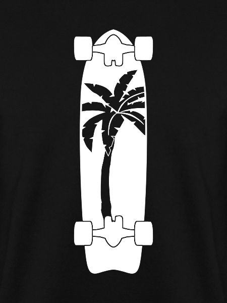 Longboard mit Palme Longboarder