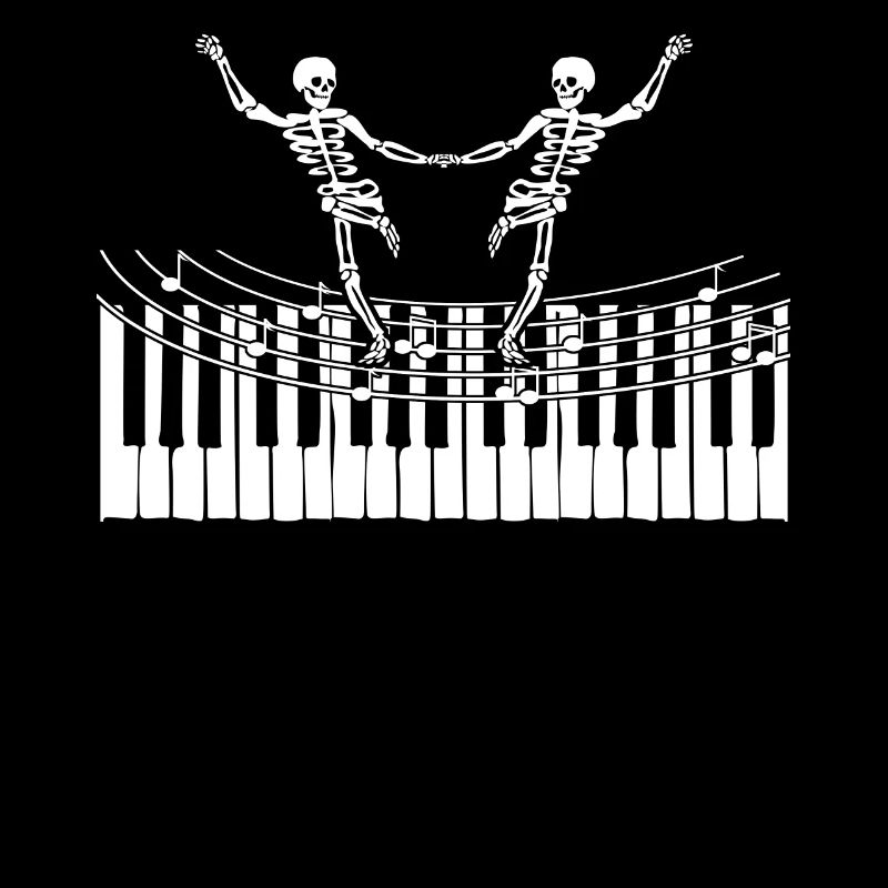 Squelette Squelettes Piano Danse