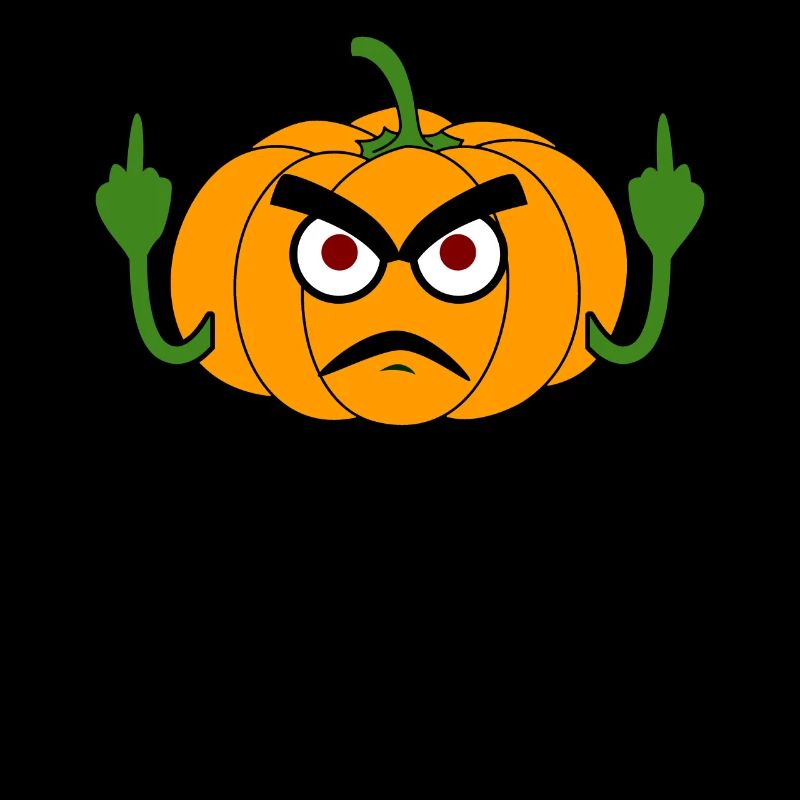 Grumpy Pumpkin Middle Finger Pumpkins