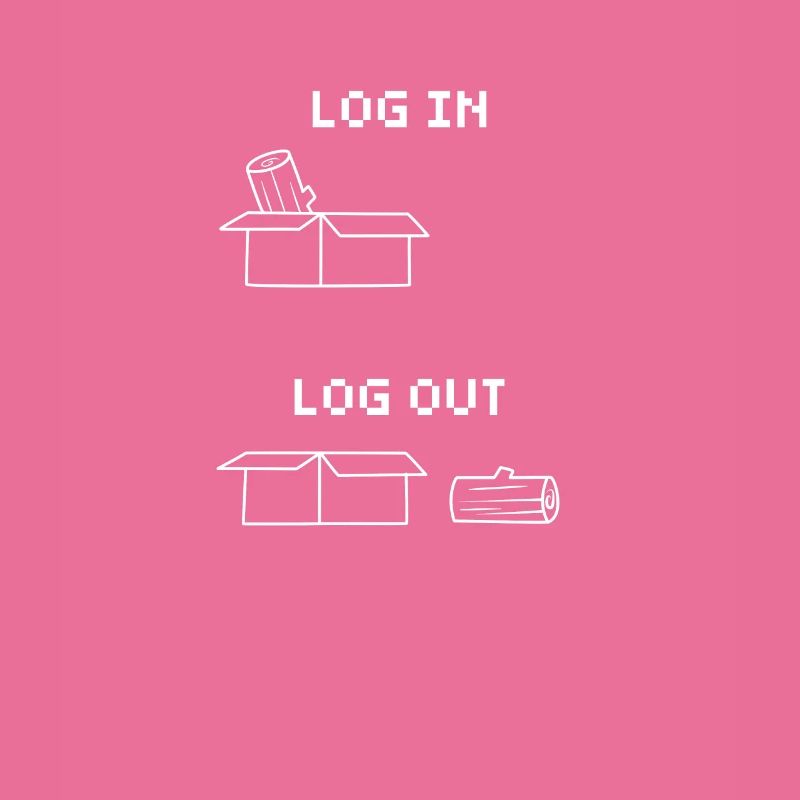 Computer Science Computer Humor Funny Log In Log Out