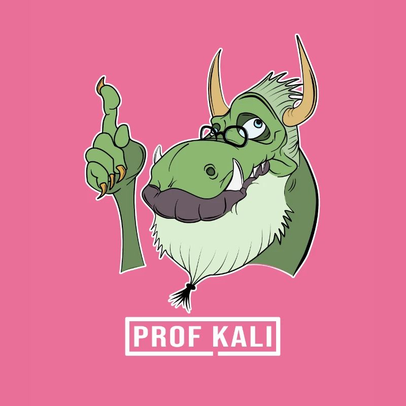 Kali Linux Computer Administrator Tux Drachen Kopf