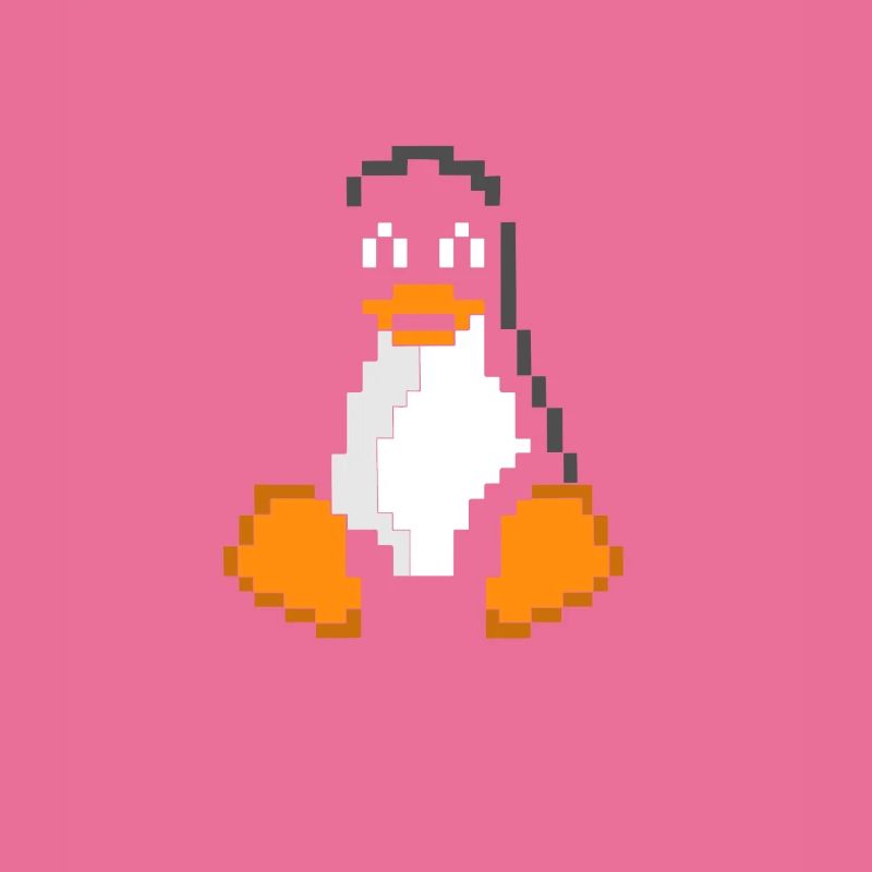Linux Pinguin Pixel Art Sys Admins Computer Hacker