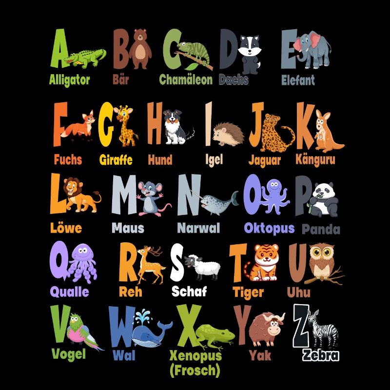 Alphabet Tiere ABCs Lernen