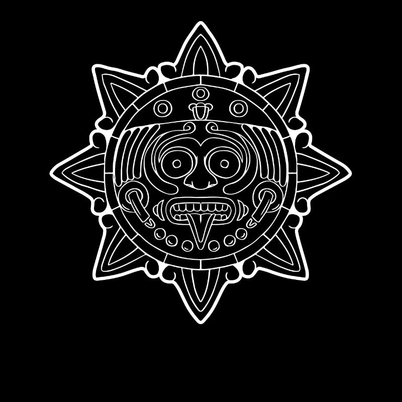 Pierre de soleil aztèque Symbole du soleil aztèque M