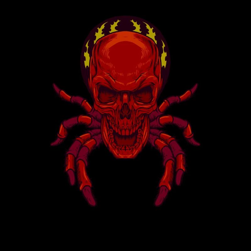 Gruselige Schädel Spinne