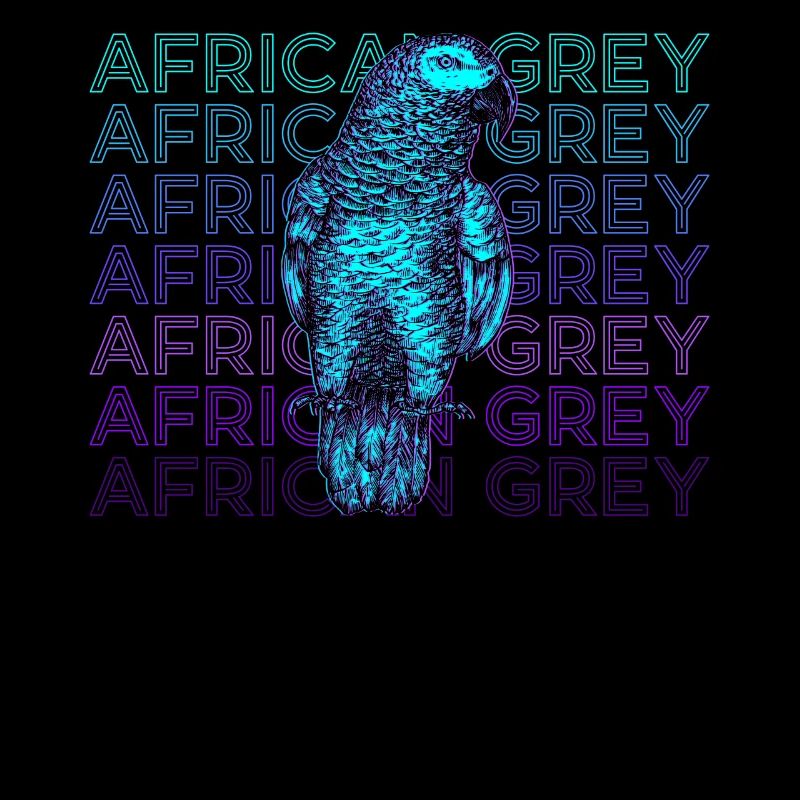 Afrikanischer Graupapagei Retro Geschenk
