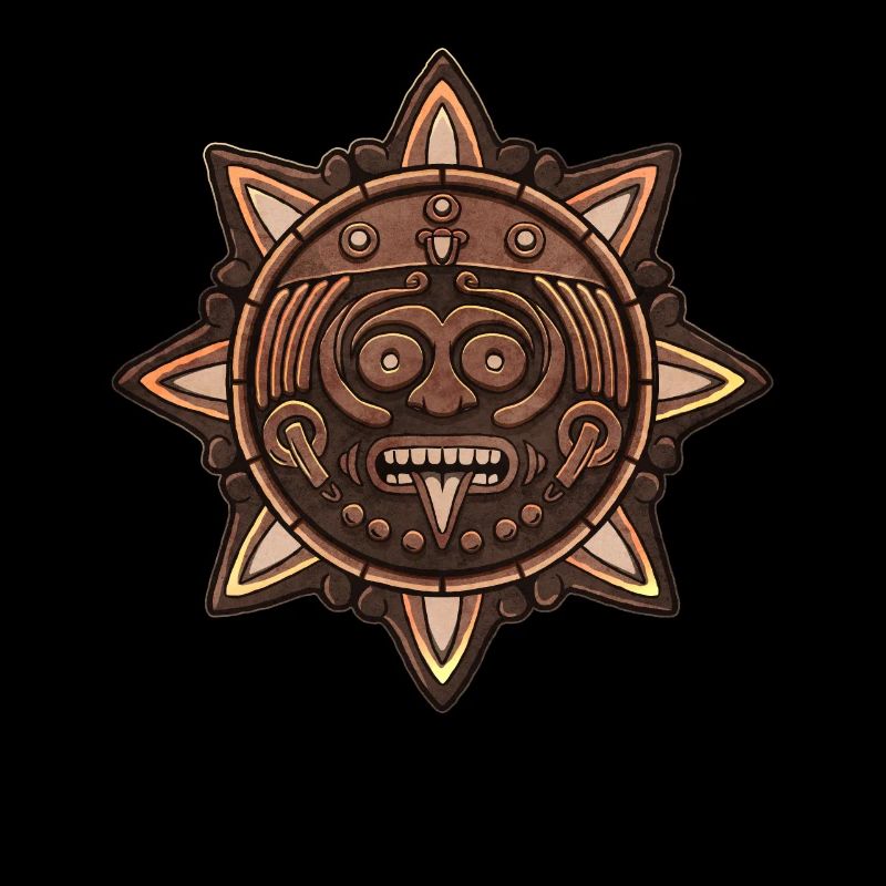 Pierre de soleil aztèque Symbole du soleil aztèque M