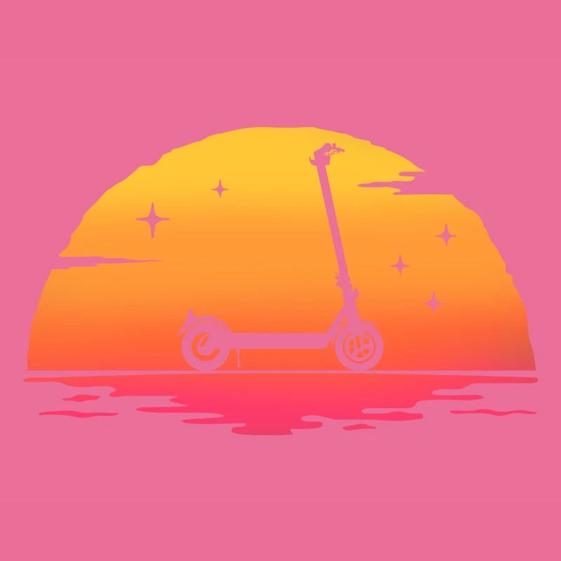 Sonnenaufgang Roller Retro Roller Roller