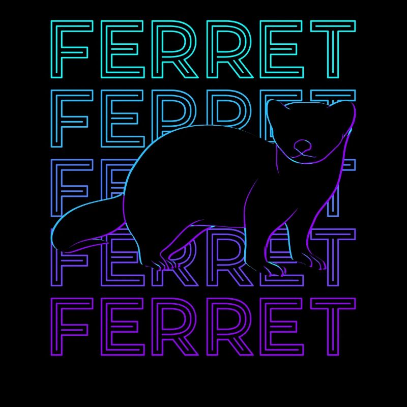 Frettchen Retro Geschenk