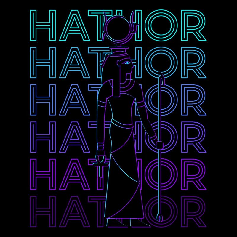 Hathor Egyptian Goddess Ancient Egypt Retro